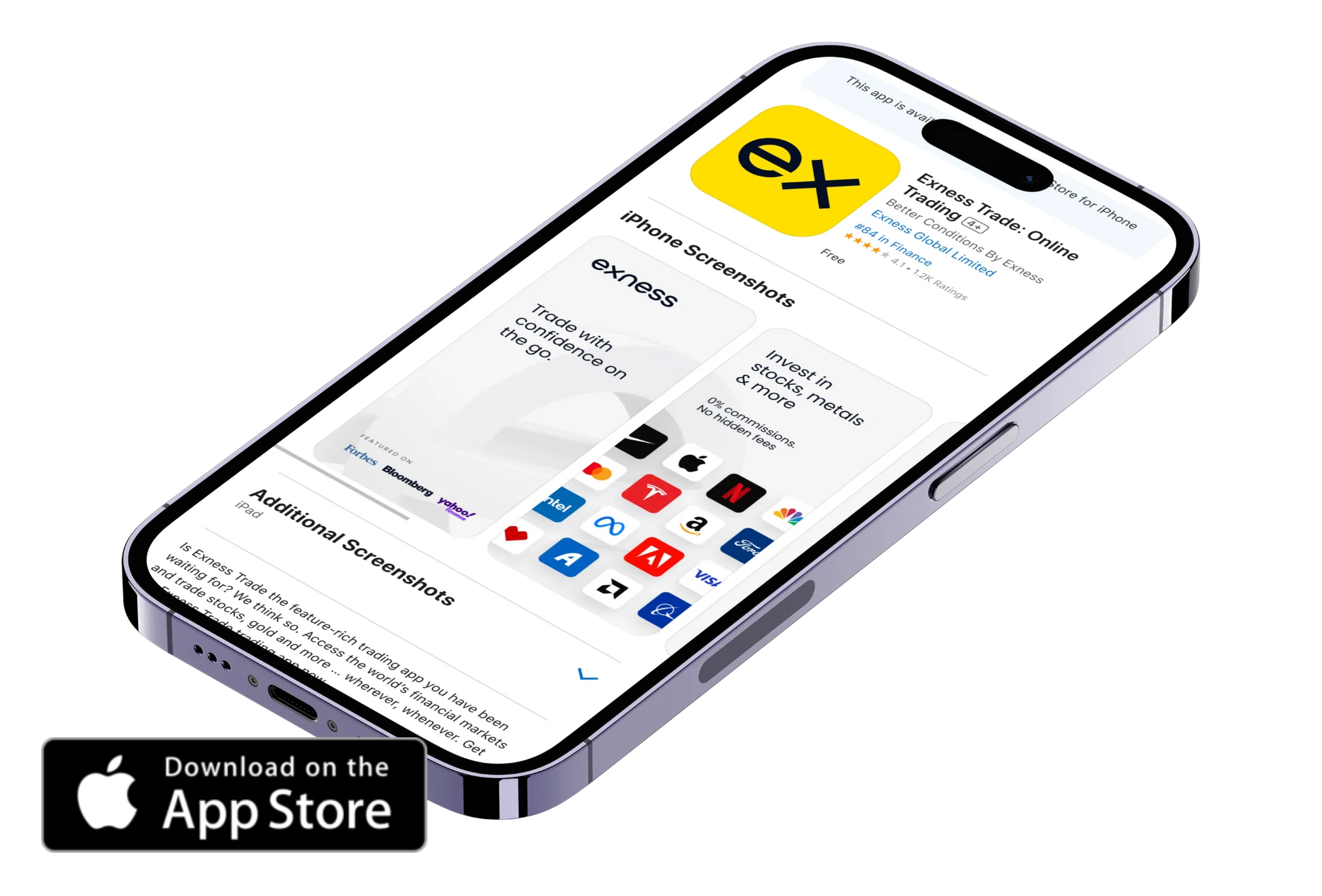 Exness App for iPhone带你财富自由，应用程序的 iPhone 