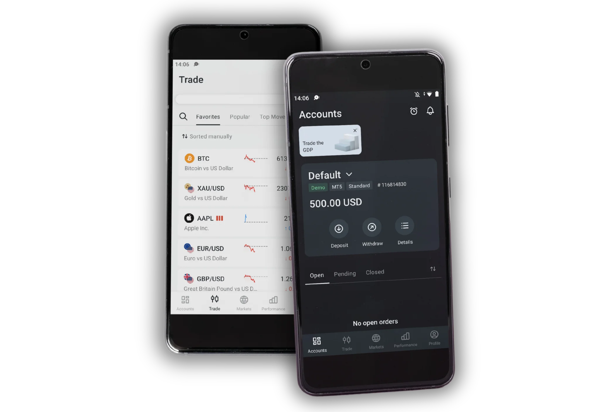 Exness Mobile Application一方面，移动应用程序 
